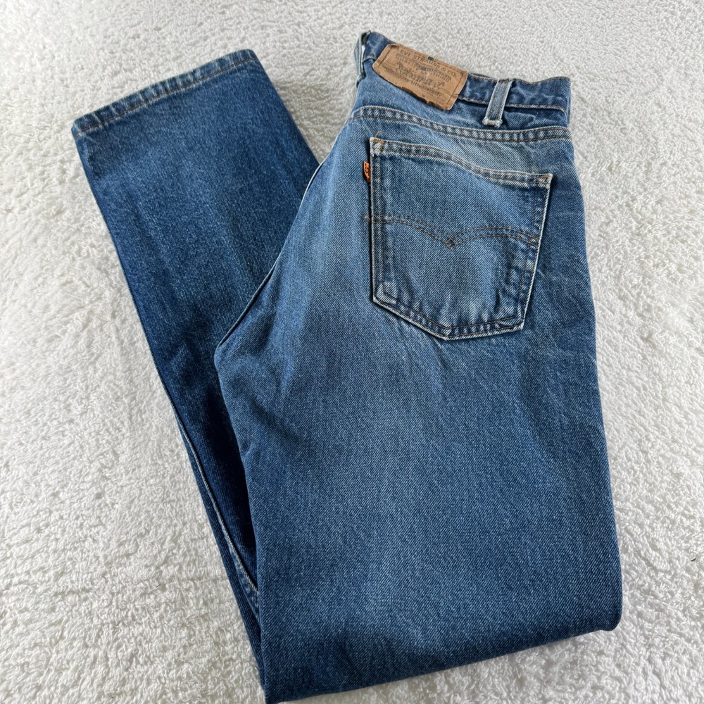 Vintage 80's Levis Orange Tab Jeans Mens 31x31 Blue Denim 20505-0217 Made In USA